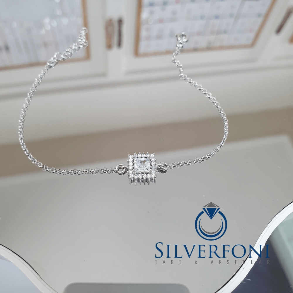 Silverfoni 925 Ayar Gümüş  Baget  Bileklik